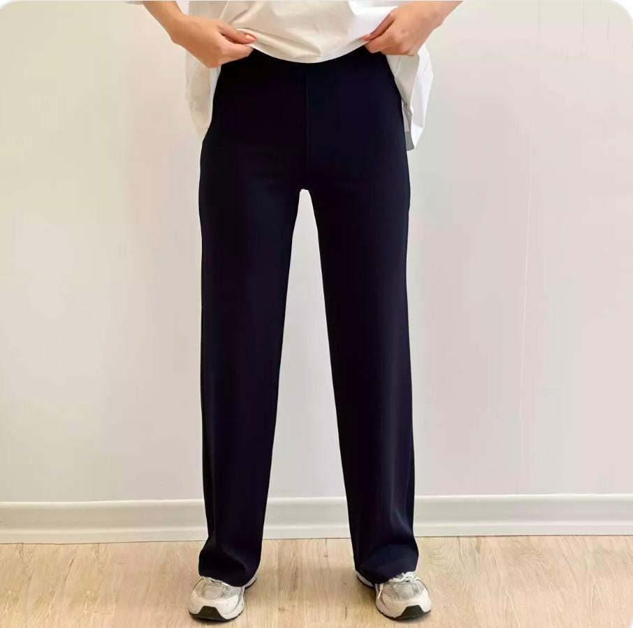 Ribbed Straight Flare Trouser