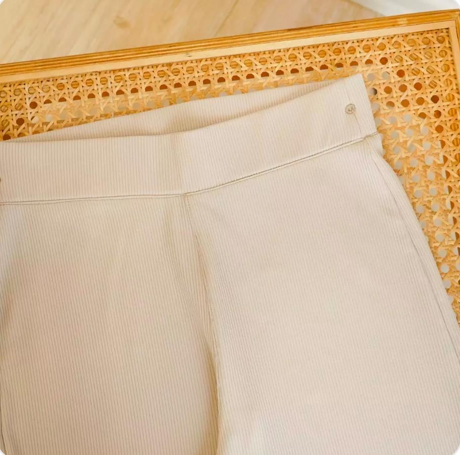 Ribbed Straight Flare Trouser