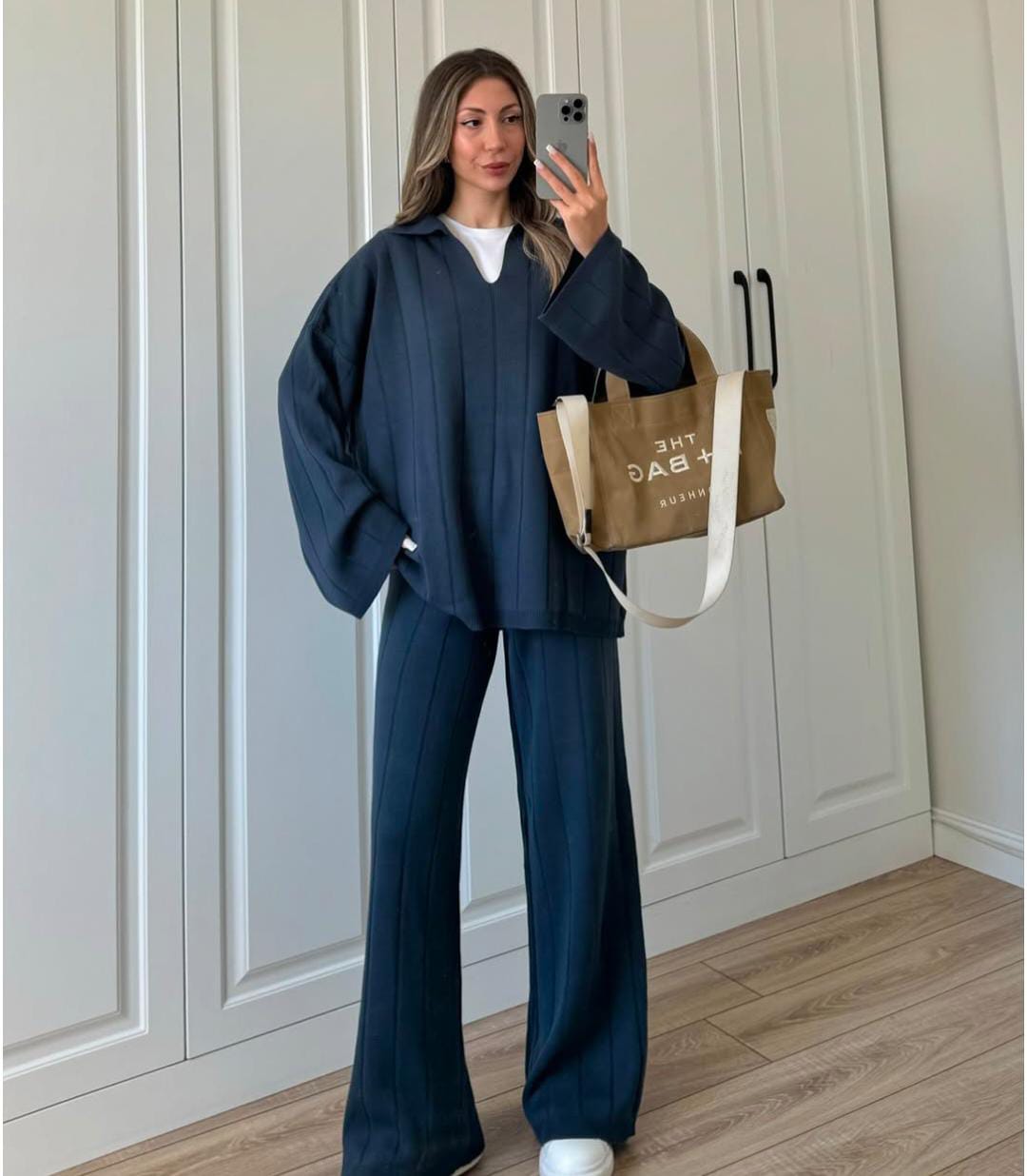 Needle Polo V Neck CO SET